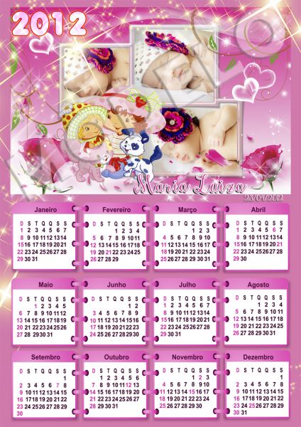 Calendário Imantado 15x21cm