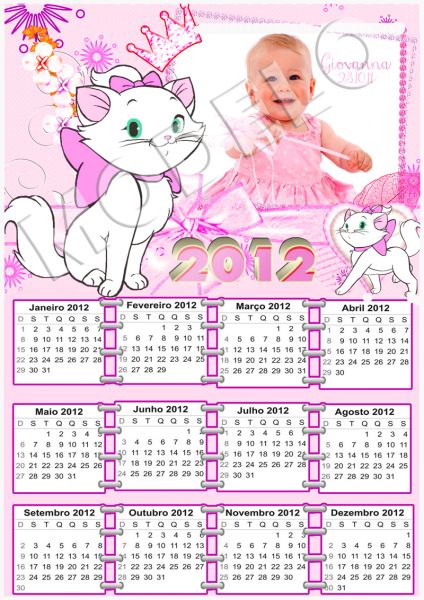 Calendário Imantado 10x15cm
