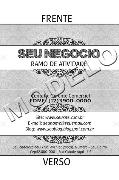Cartão de Visita - 4x0 ou 4x1- 00001